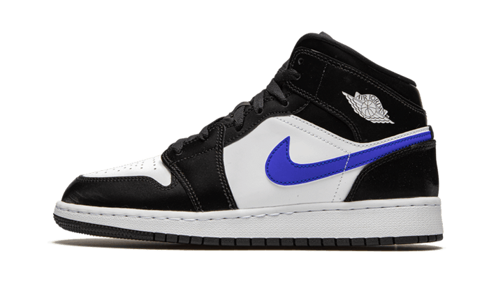 Air Jordan 1 Mid Black Racer Blue White-554725-084-JHypes