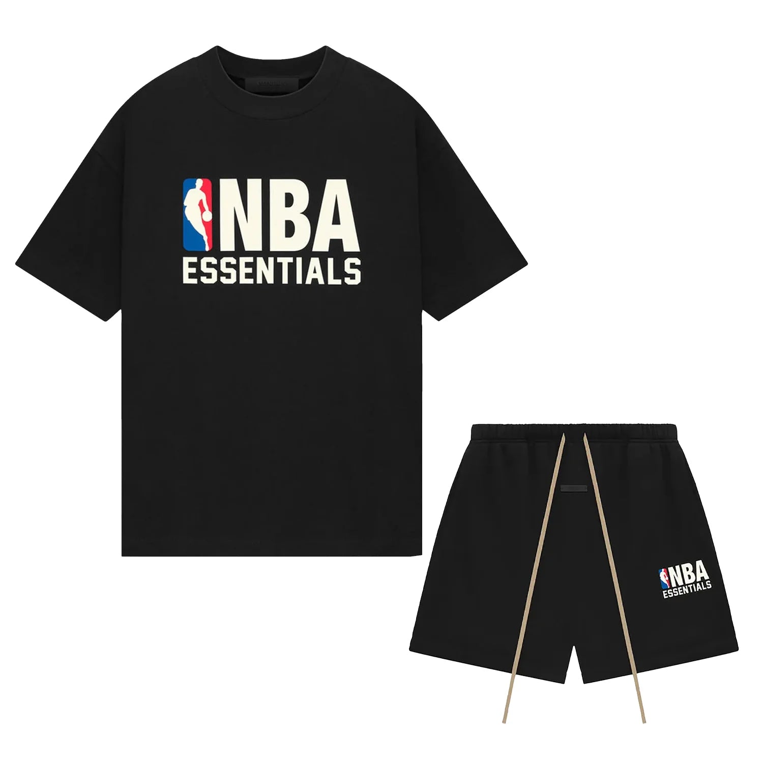 Essentials nba zwart shit korte broek
