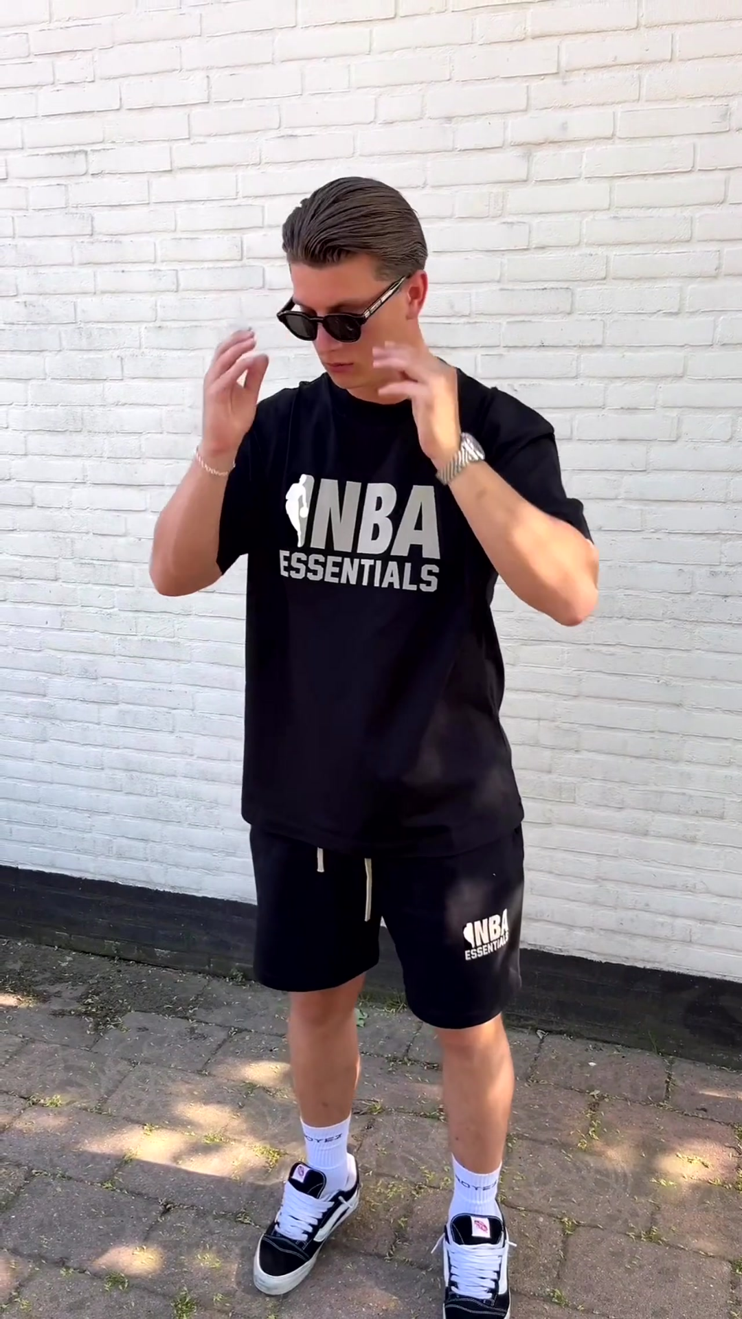 Essentials Fear of God NBA Black Grey Summer Set