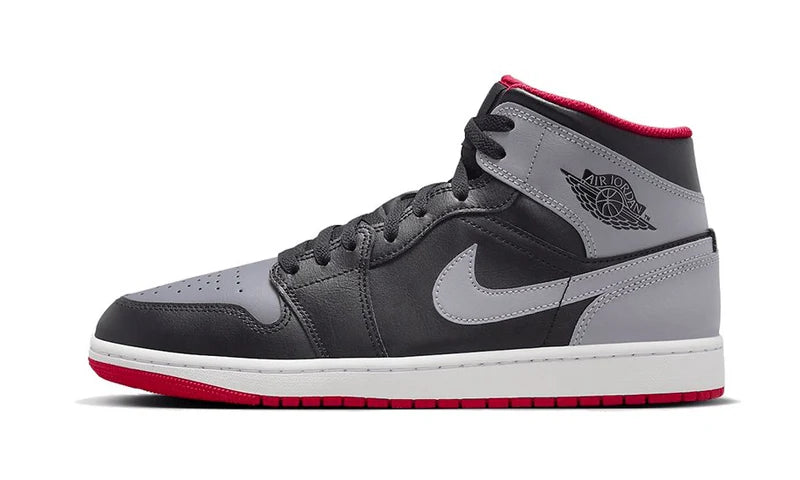 Air Jordan 1 Mid Black Grey Red -DQ8426-006-JHypes