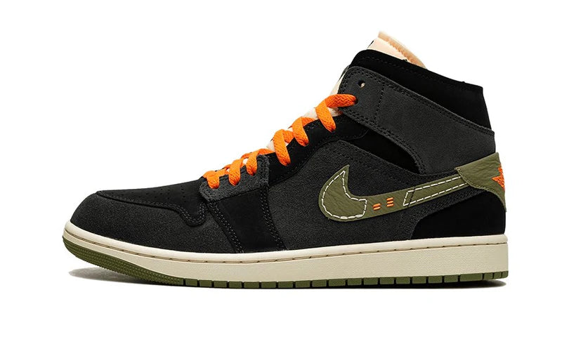 Air Jordan 1 Mid SE Craft Anthracite Light Olive -FD6817-003-JHypes