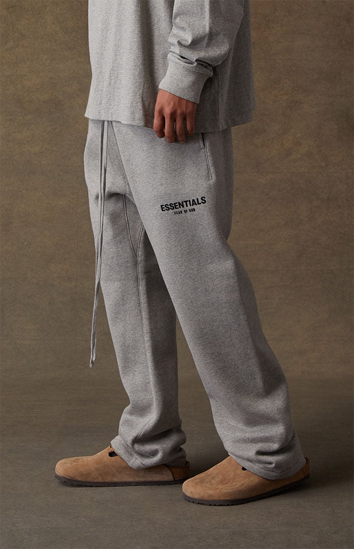 Essentials Dark oatmeal flare broek