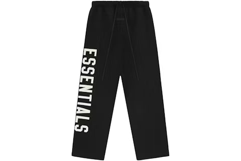 Fear Of God Essentials Sweatpants Black Printed Logo Relaxed Fit