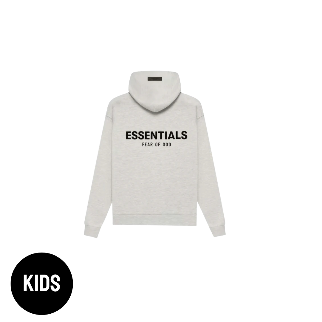 Fear of God Essentials Light Oatmeal Hoodie Kids