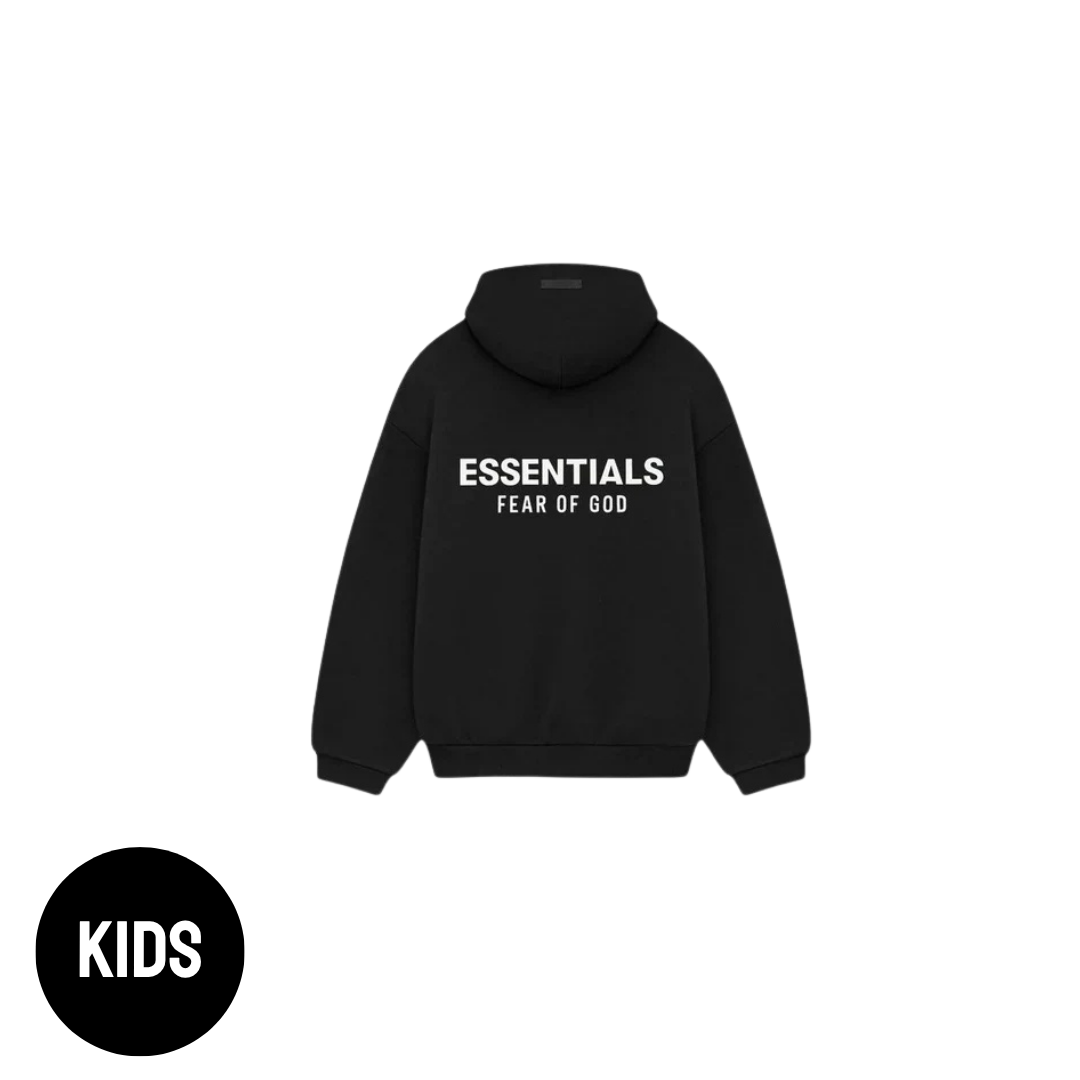 Fear of God Essentials Limo Black Hoodie Kids