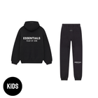 Essentials Limo Black Hoodie + Lange Broek Kids