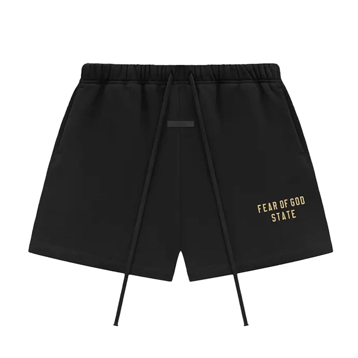 essentials zwart geel korte broek